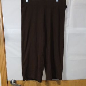 Brown Large Wide-Leg Capris